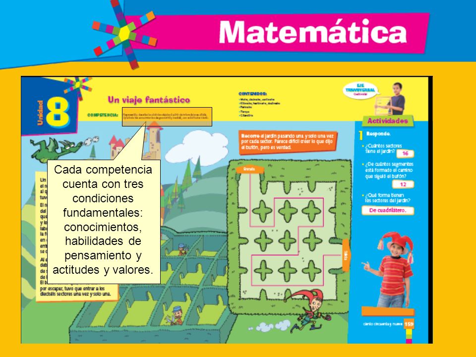 Cada competencia cuenta con tres condiciones fundamentales: conocimientos, habilidades de pensamiento y actitudes y valores.