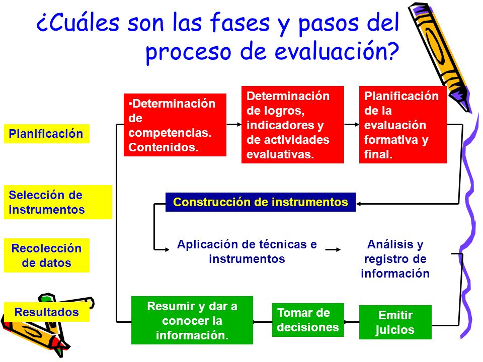 ¿Cuáles son las fases y pasos del proceso de evaluación