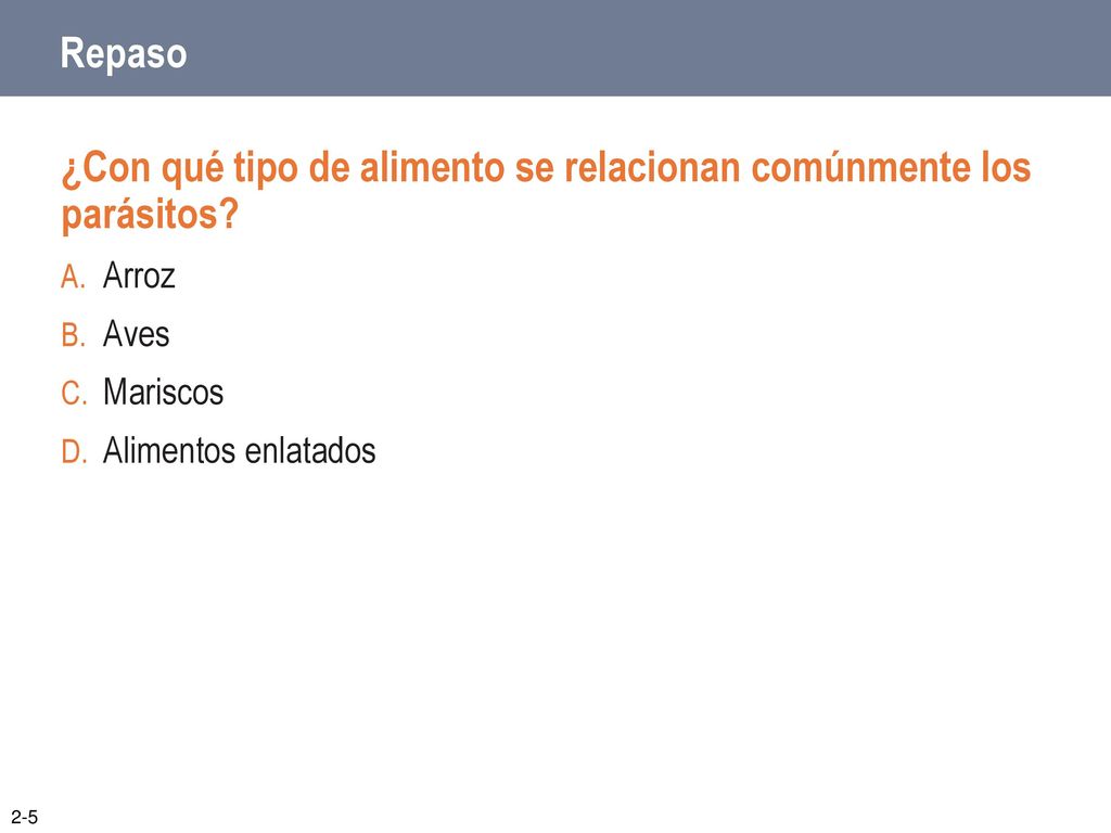 ¿Con qué tipo de alimento se relacionan comúnmente los parásitos