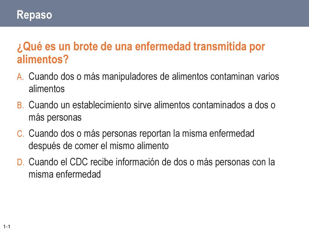 ¿Qué es un brote de una enfermedad transmitida por alimentos