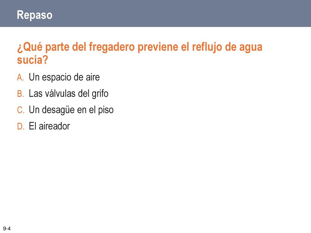 ¿Qué parte del fregadero previene el reflujo de agua sucia