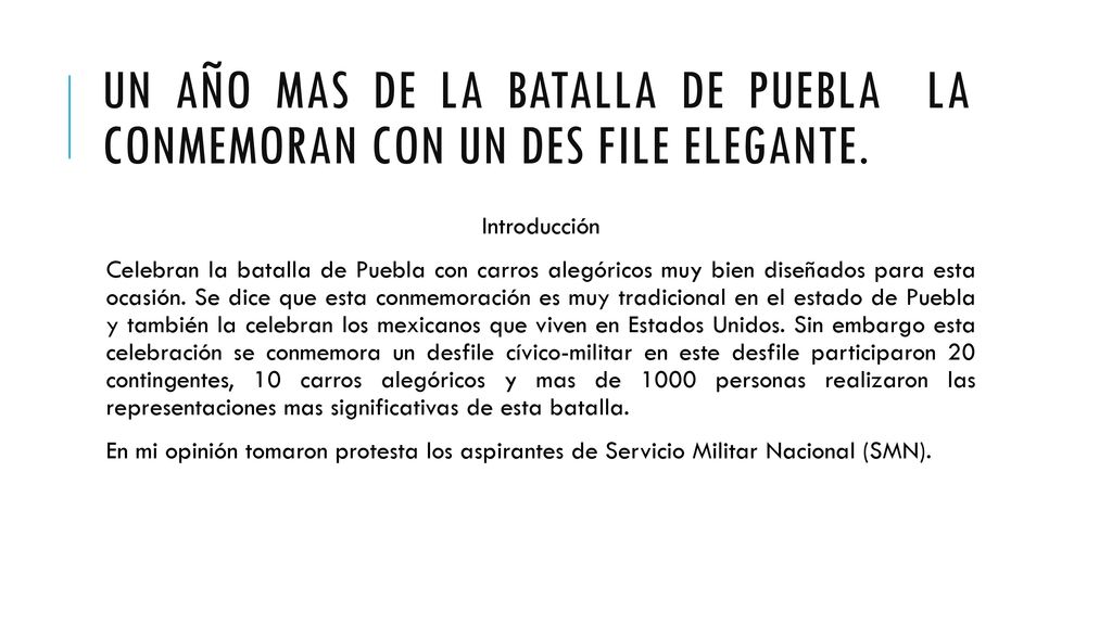 Un año mas de la batalla de puebla la conmemoran con un des file elegante.