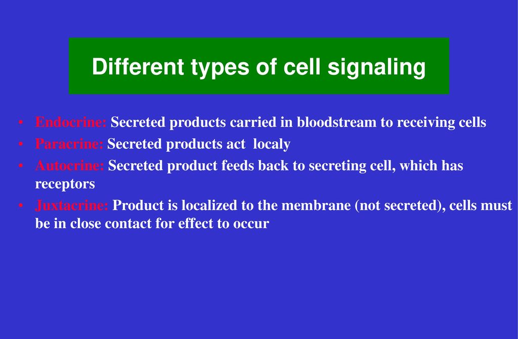 Different types of cell signaling