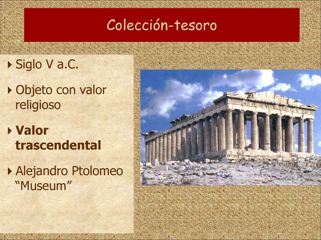 Colección-tesoro Siglo V a.C. Objeto con valor religioso