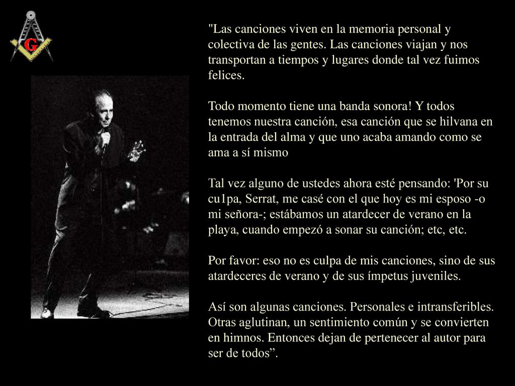 Las canciones viven en la memoria personal y colectiva de las gentes