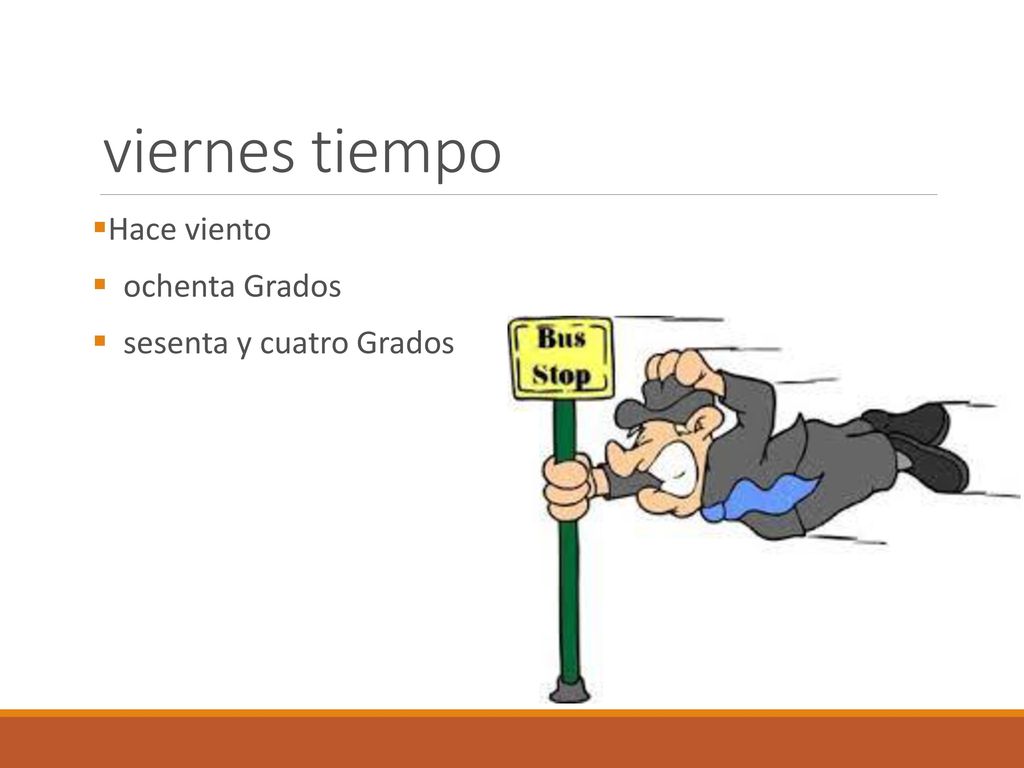 viernes tiempo Hace viento ochenta Grados sesenta y cuatro Grados