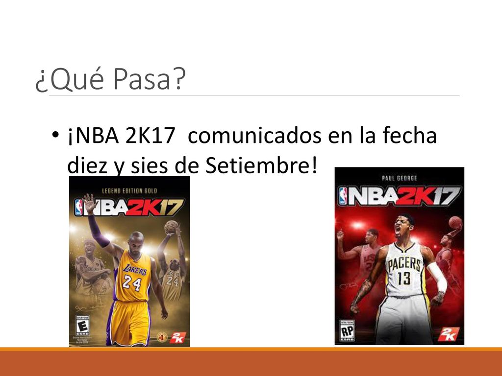 ¿Qué Pasa ¡NBA 2K17 comunicados en la fecha diez y sies de Setiembre!