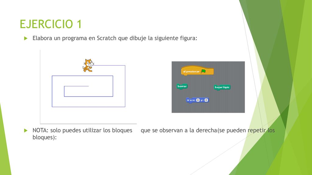 EJERCICIO 1 Elabora un programa en Scratch que dibuje la siguiente figura: