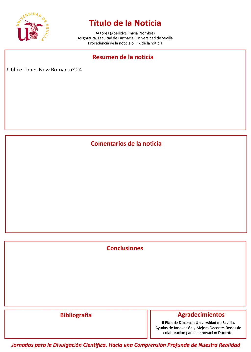 Comentarios de la noticia II Plan de Docencia Universidad de Sevilla.