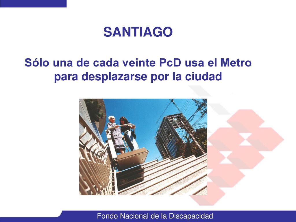 SANTIAGO Sólo una de cada veinte PcD usa el Metro para desplazarse por la ciudad