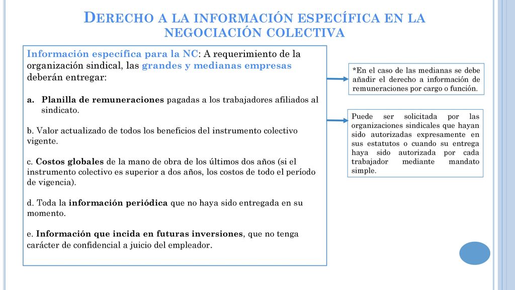 Derecho a la información específica en la negociación colectiva