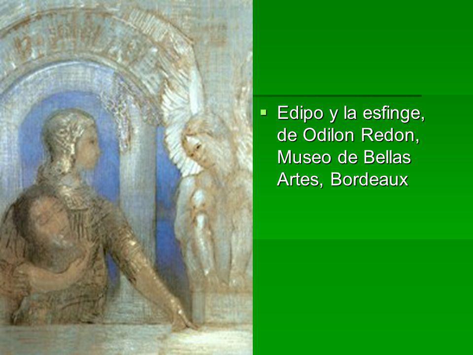 Edipo y la esfinge, de Odilon Redon, Museo de Bellas Artes, Bordeaux