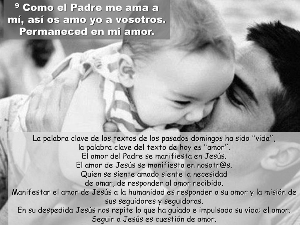 9 Como el Padre me ama a mí, así os amo yo a vosotros