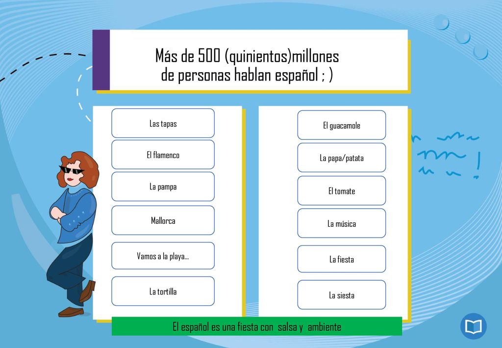 Más de 500 (quinientos)millones de personas hablan español ; )