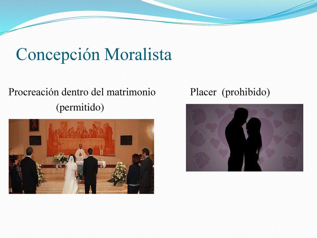 Concepción Moralista Procreación dentro del matrimonio Placer (prohibido) (permitido)
