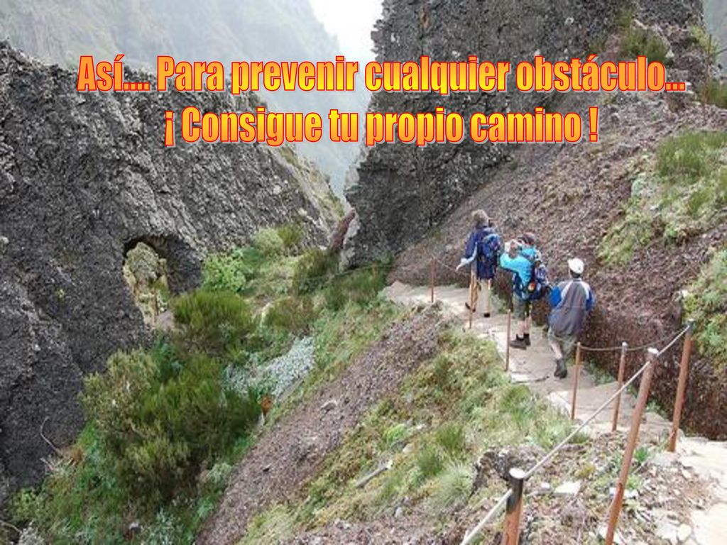 Así…. Para prevenir cualquier obstáculo… ¡ Consigue tu propio camino !