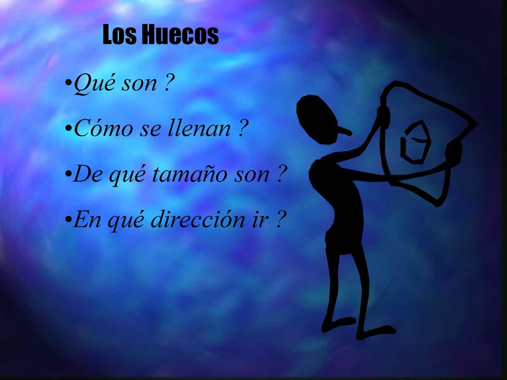 Los Huecos Qué son Cómo se llenan De qué tamaño son En qué dirección ir