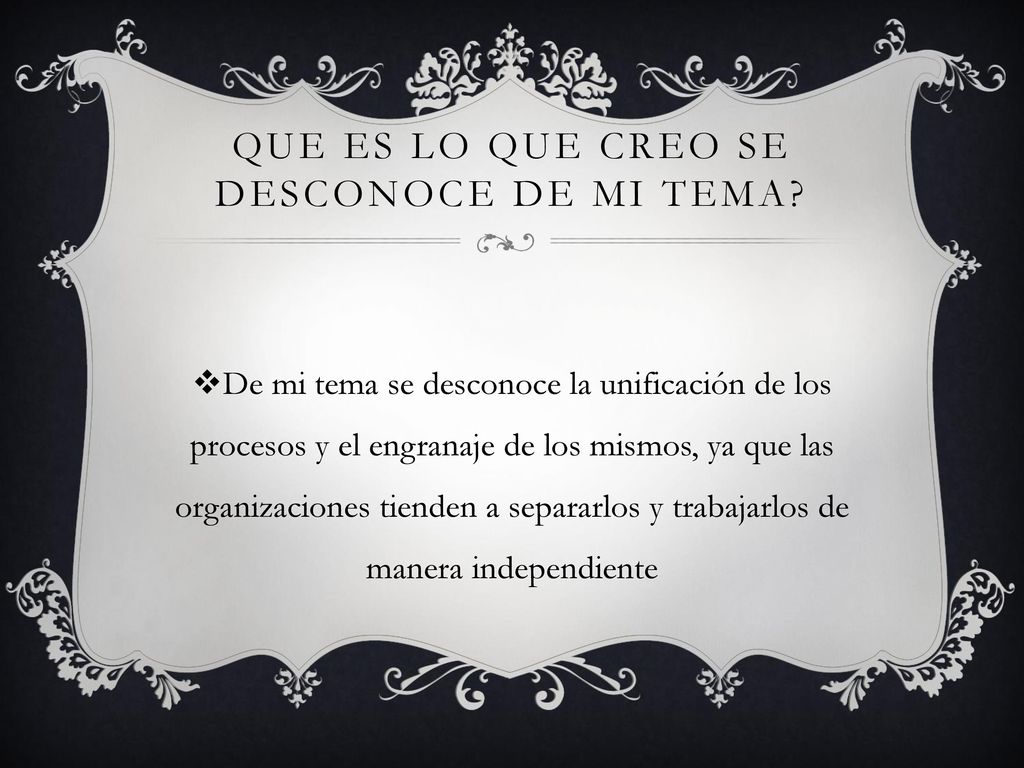 Que es lo que creo se desconoce de mi tema