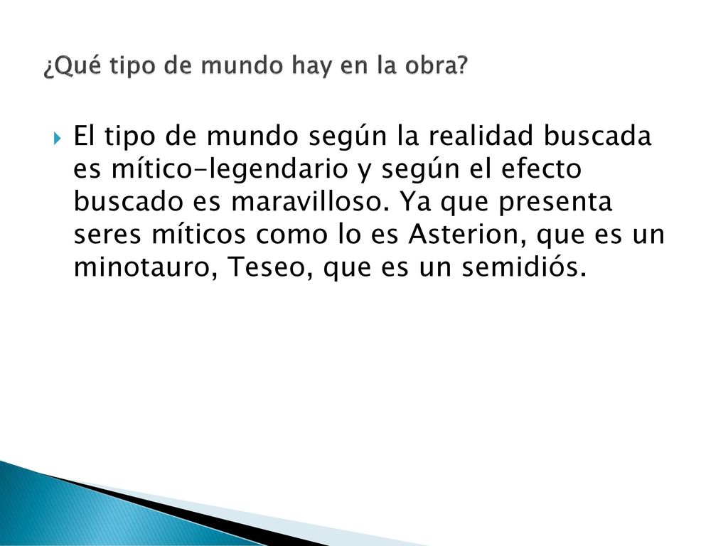 ¿Qué tipo de mundo hay en la obra