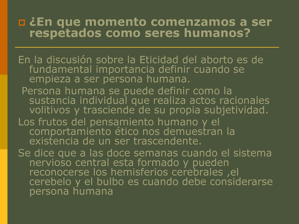 ¿En que momento comenzamos a ser respetados como seres humanos