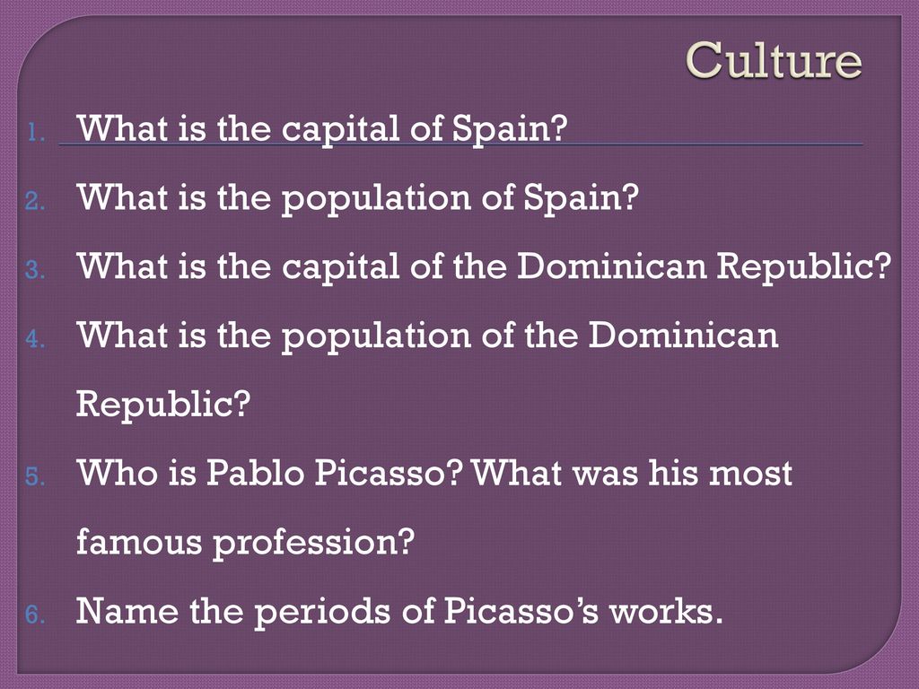 Culture What is the capital of Spain What is the population of Spain