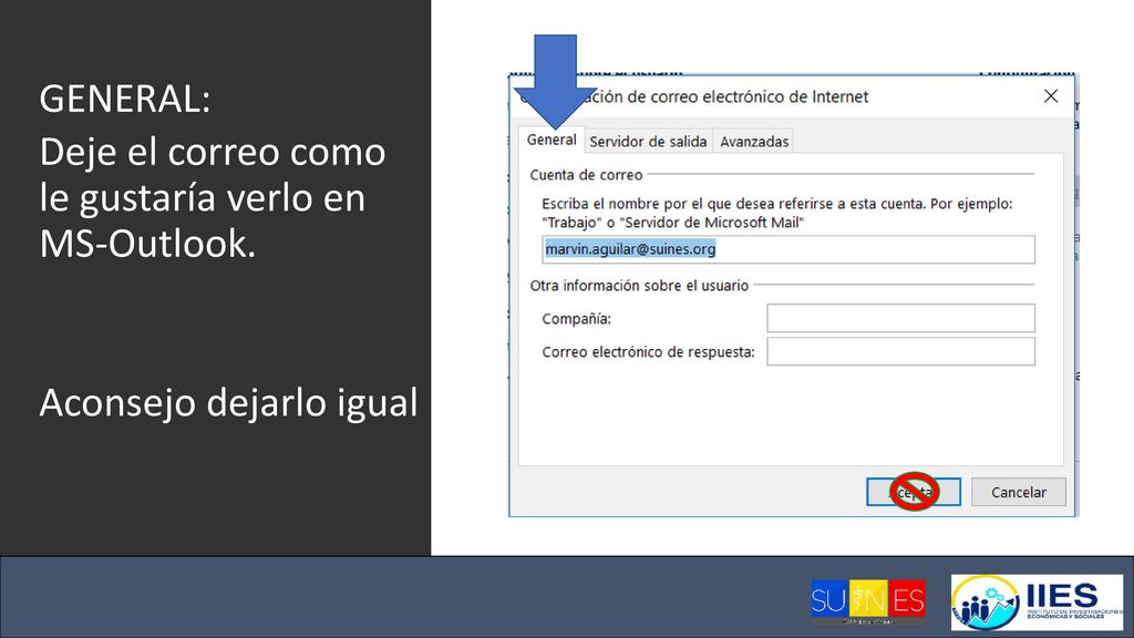 GENERAL: Deje el correo como le gustaría verlo en MS-Outlook. Aconsejo dejarlo igual