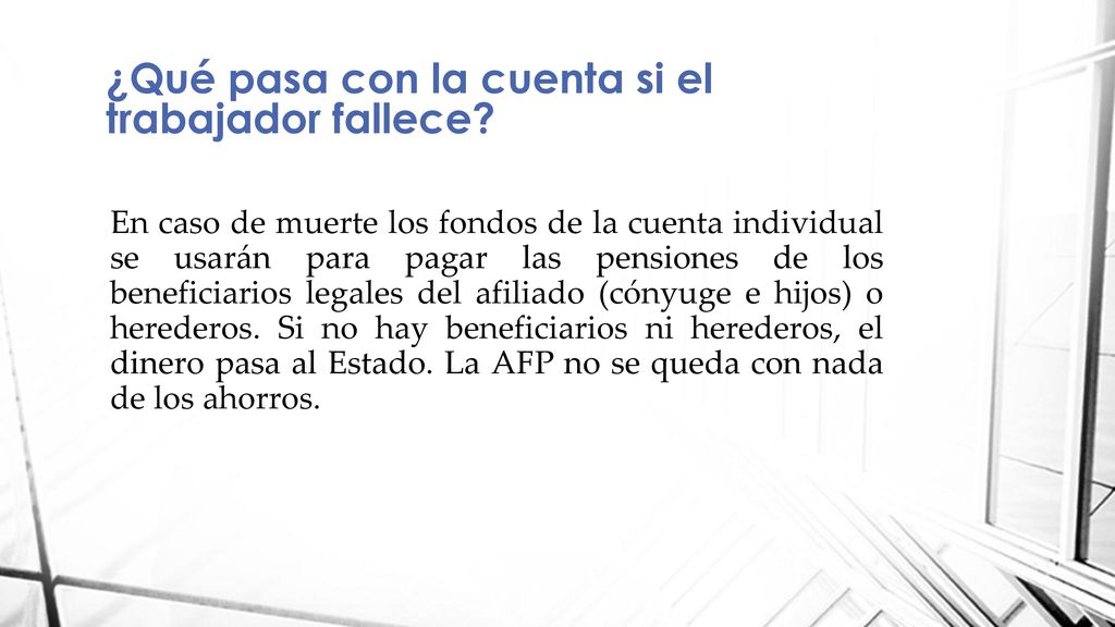¿Qué pasa con la cuenta si el trabajador fallece