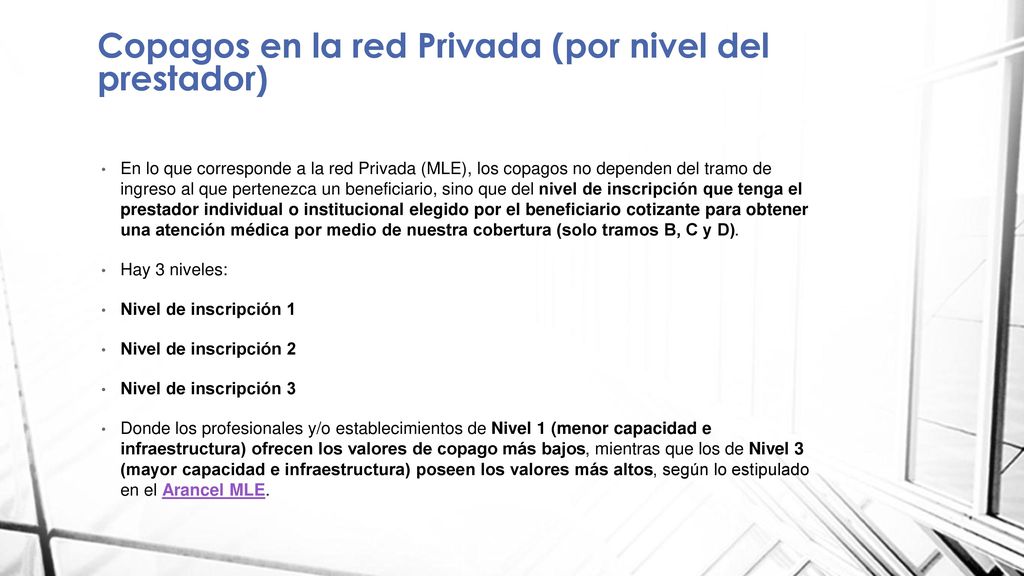 Copagos en la red Privada (por nivel del prestador)