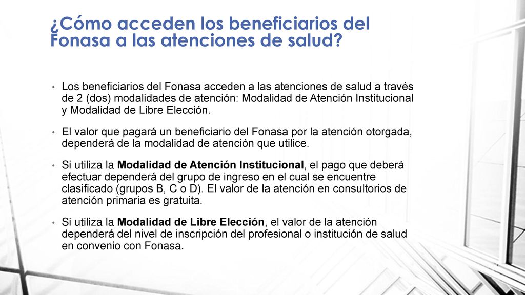 ¿Cómo acceden los beneficiarios del Fonasa a las atenciones de salud