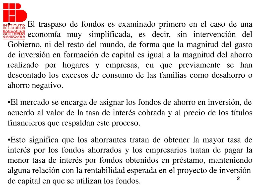 El traspaso de fondos es examinado primero en el caso de una
