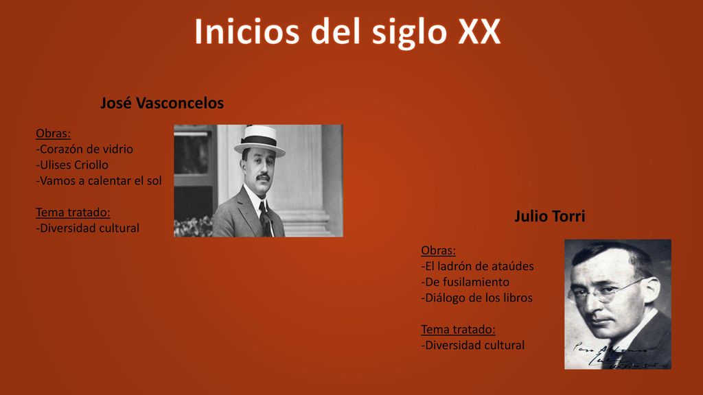 Inicios del siglo XX José Vasconcelos Julio Torri Obras:
