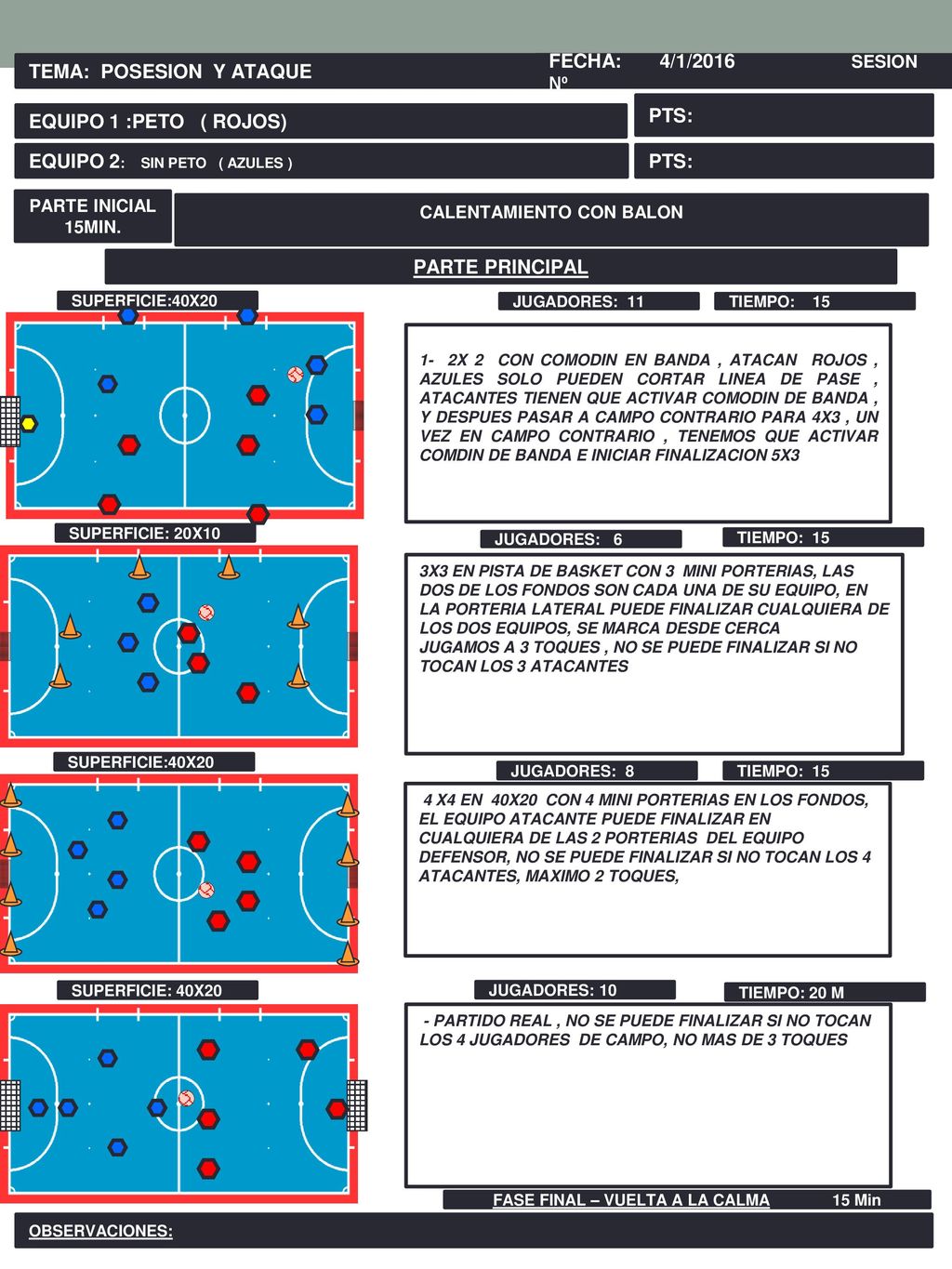 CALENTAMIENTO CON BALON FASE FINAL – VUELTA A LA CALMA 15 Min