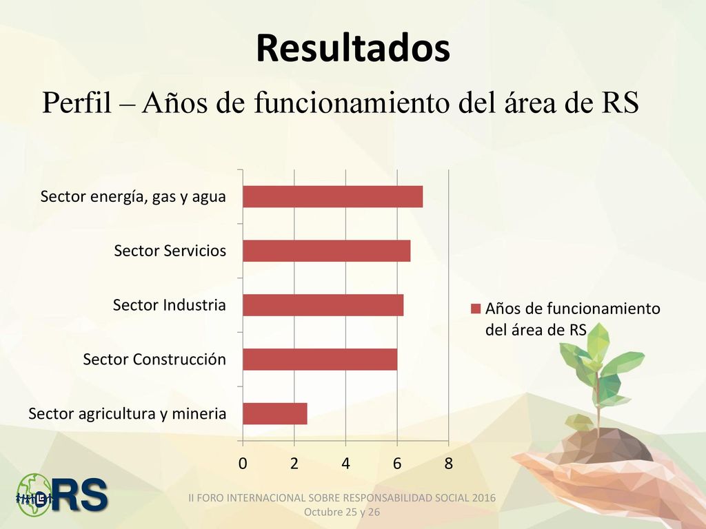 Resultados Perfil – Años de funcionamiento del área de RS