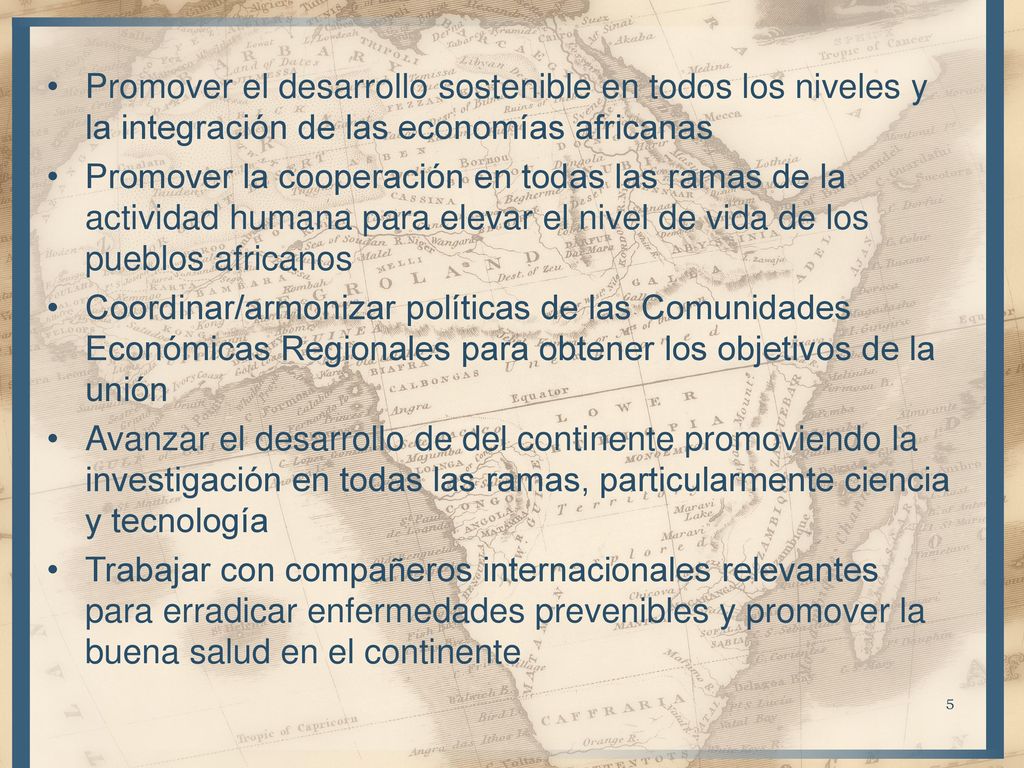 Promover el desarrollo sostenible en todos los niveles y la integración de las economías africanas
