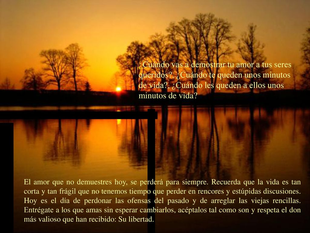 ¿Cuándo vas a demostrar tu amor a tus seres queridos