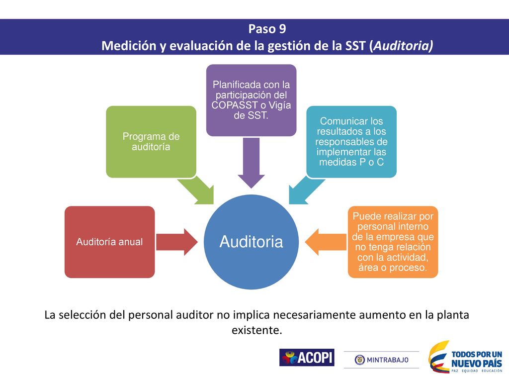 Medición y evaluación de la gestión de la SST (Auditoria)