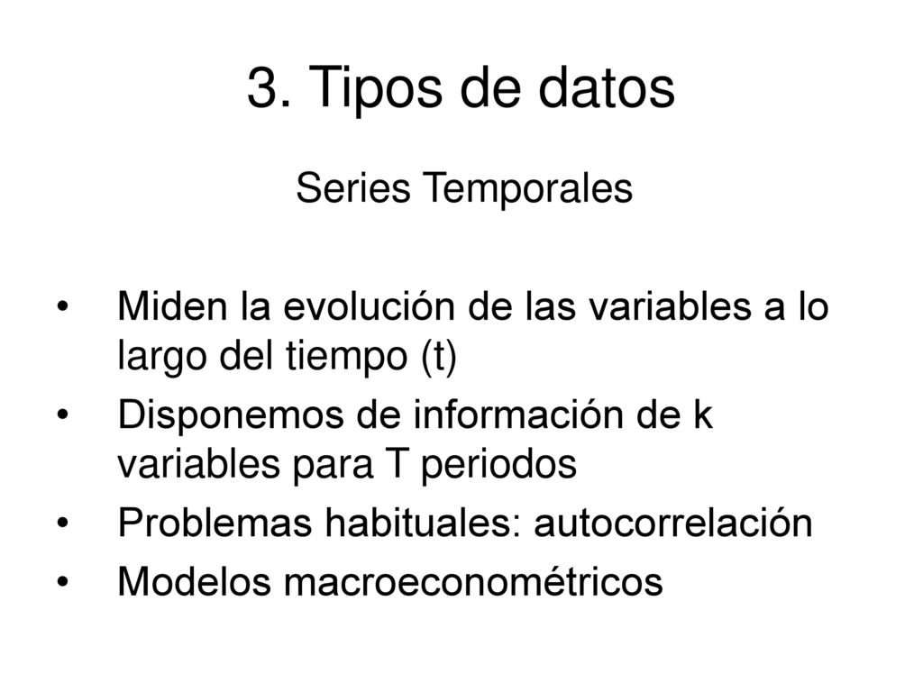3. Tipos de datos Series Temporales