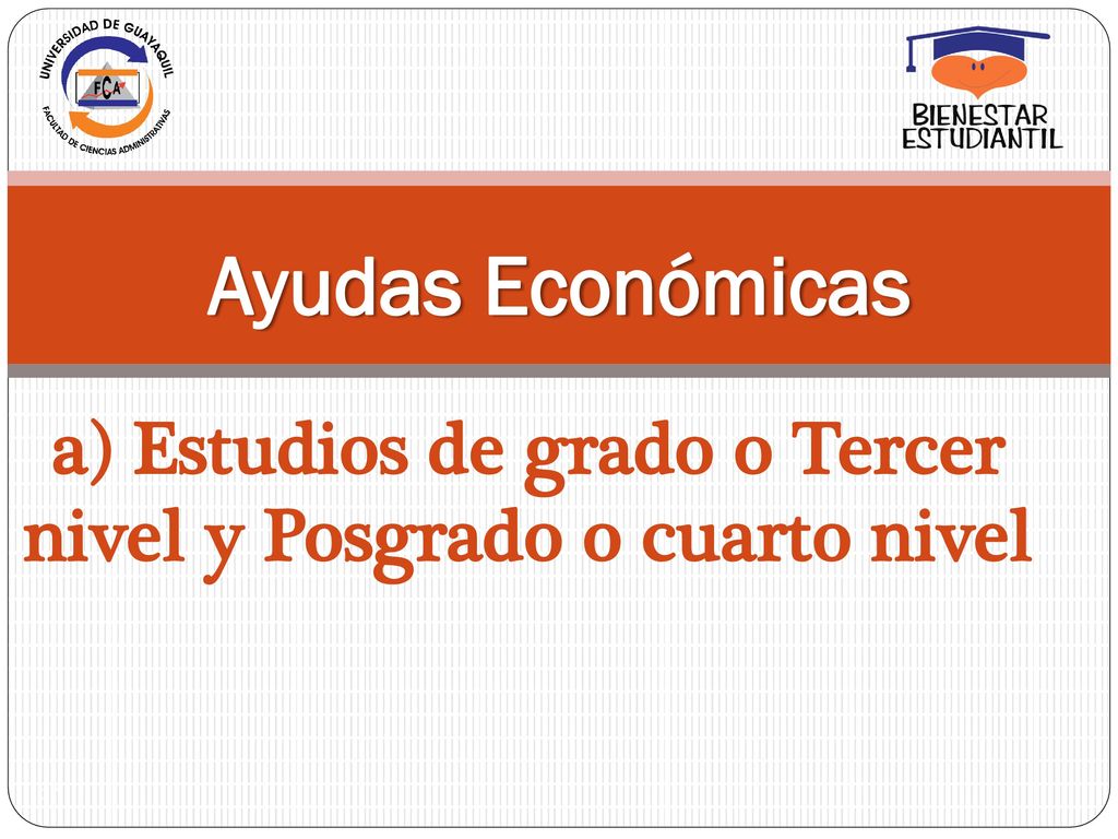 a) Estudios de grado o Tercer nivel y Posgrado o cuarto nivel
