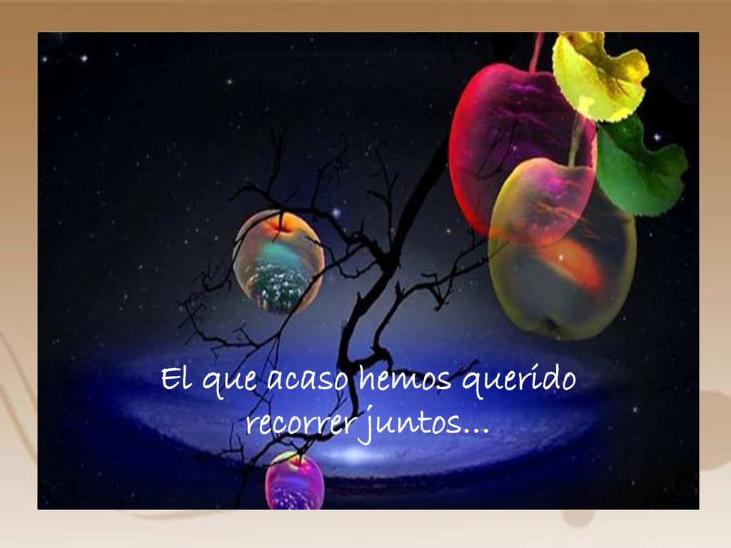 El que acaso hemos querido recorrer juntos…