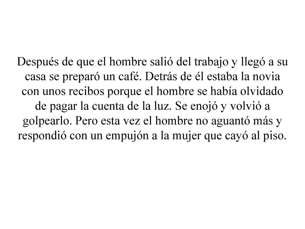 Después de que el hombre salió del trabajo y llegó a su casa se preparó un café.