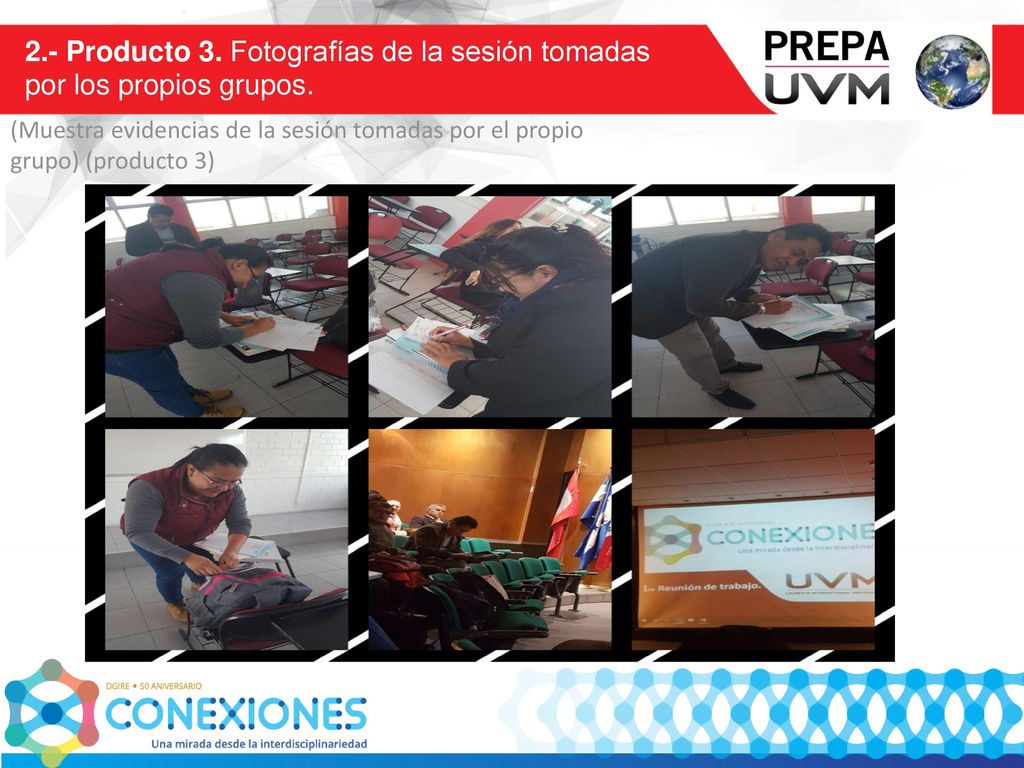 2.- Producto 3. Fotografías de la sesión tomadas por los propios grupos.