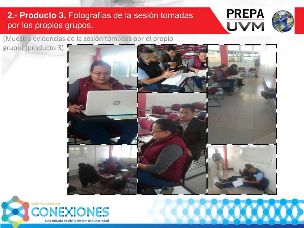 2.- Producto 3. Fotografías de la sesión tomadas por los propios grupos.