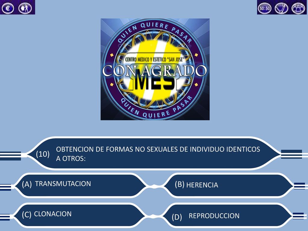 OBTENCION DE FORMAS NO SEXUALES DE INDIVIDUO IDENTICOS A OTROS: