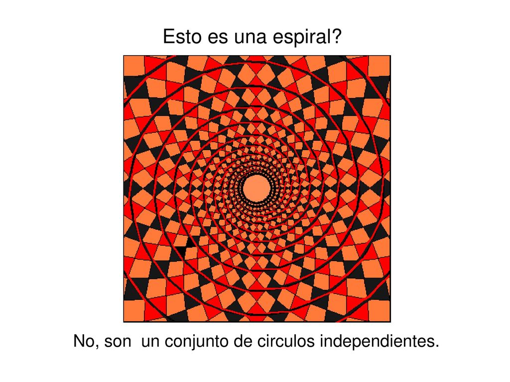 Esto es una espiral No, son un conjunto de circulos independientes.