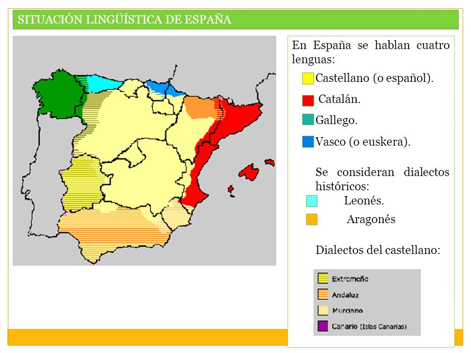 SITUACIÓN LINGÜÍSTICA DE ESPAÑA