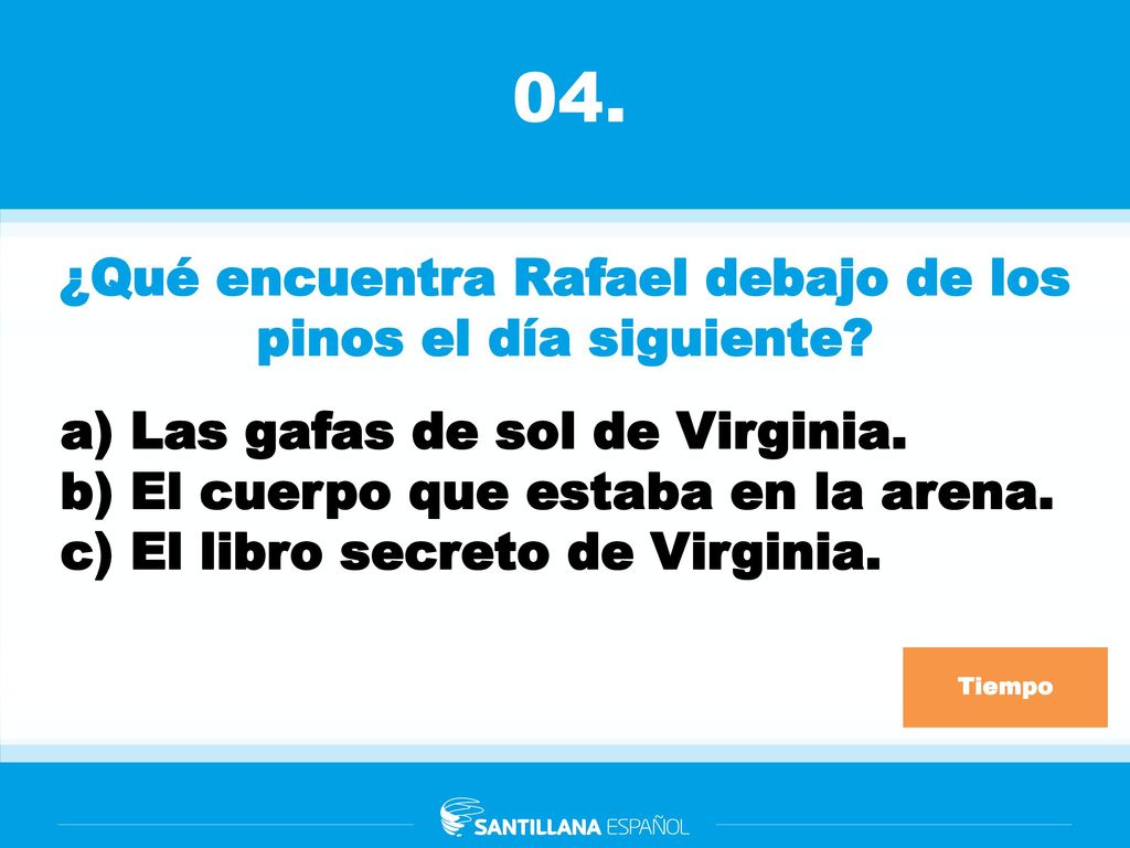 ¿Qué encuentra Rafael debajo de los pinos el día siguiente