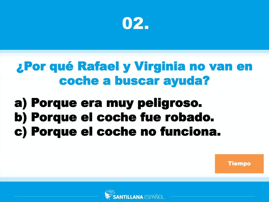 ¿Por qué Rafael y Virginia no van en coche a buscar ayuda