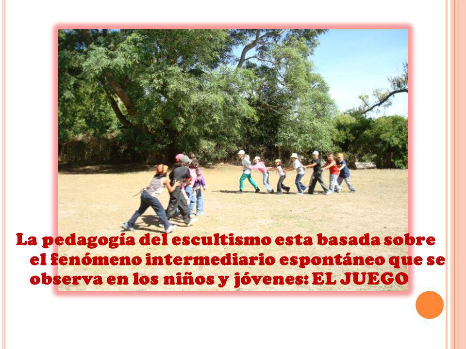 La pedagogía del escultismo esta basada sobre el fenómeno intermediario espontáneo que se observa en los niños y jóvenes: EL JUEGO