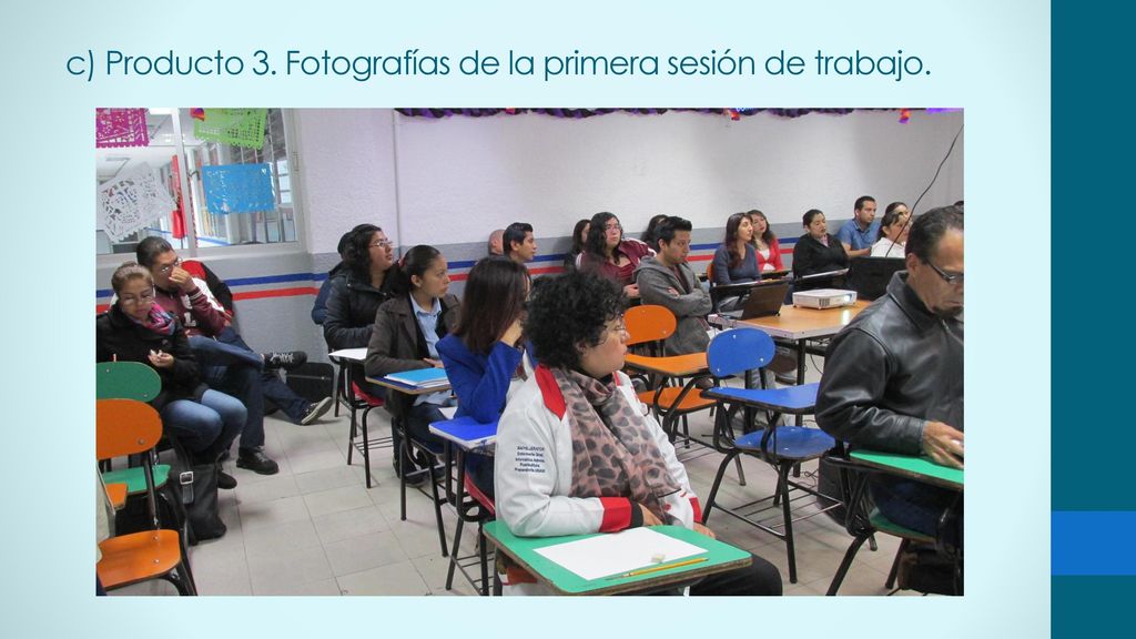 c) Producto 3. Fotografías de la primera sesión de trabajo.