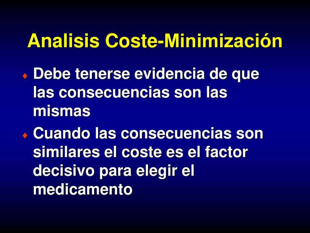 Analisis Coste-Minimización